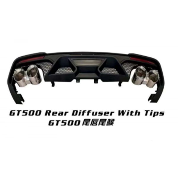 Ford Mustang GT500 18-20 Rear Quad Pipe Diffuser - Coated