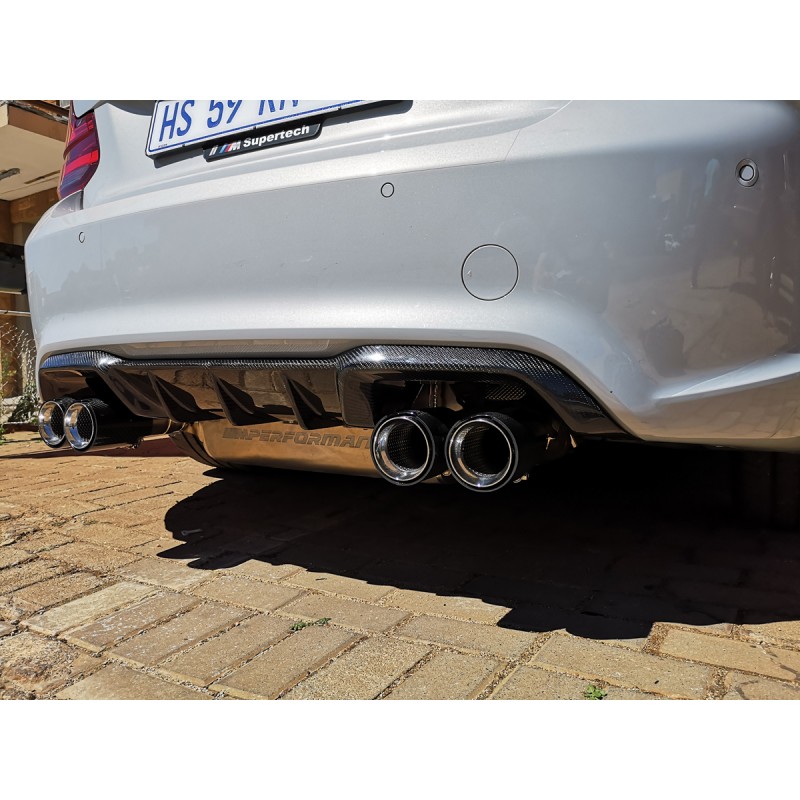 BMW F87 M2 MP-Style Carbon Fiber Rear Diffuser - Coated